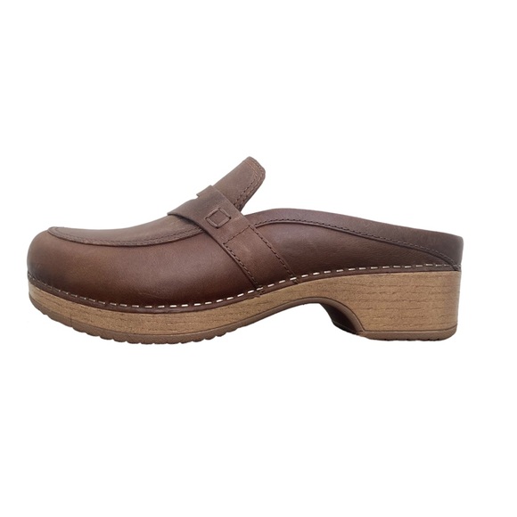 Dansko New Women's Bel Mule Clog Brown Leather size 38 - Picture 3 of 14
